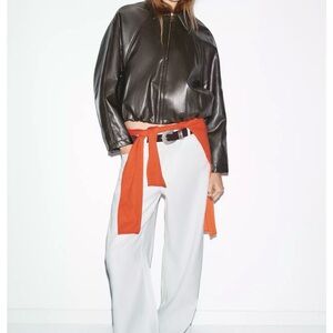 Zara brown bomber jacket